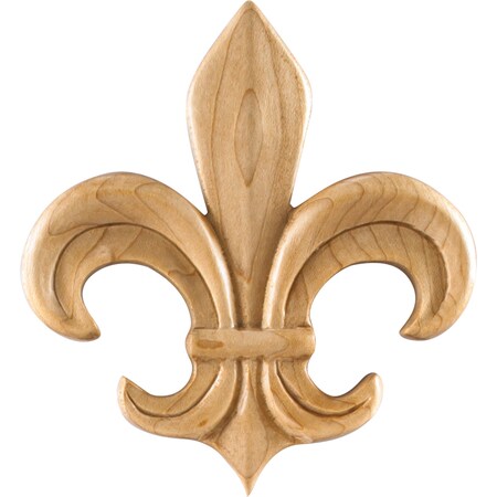 Hardware Resources 3-3/4" Wx5/16"Dx4-1/4"H Pressed Rubberwood Fleur-de-lis AppliquÃ© PAPL-14RW